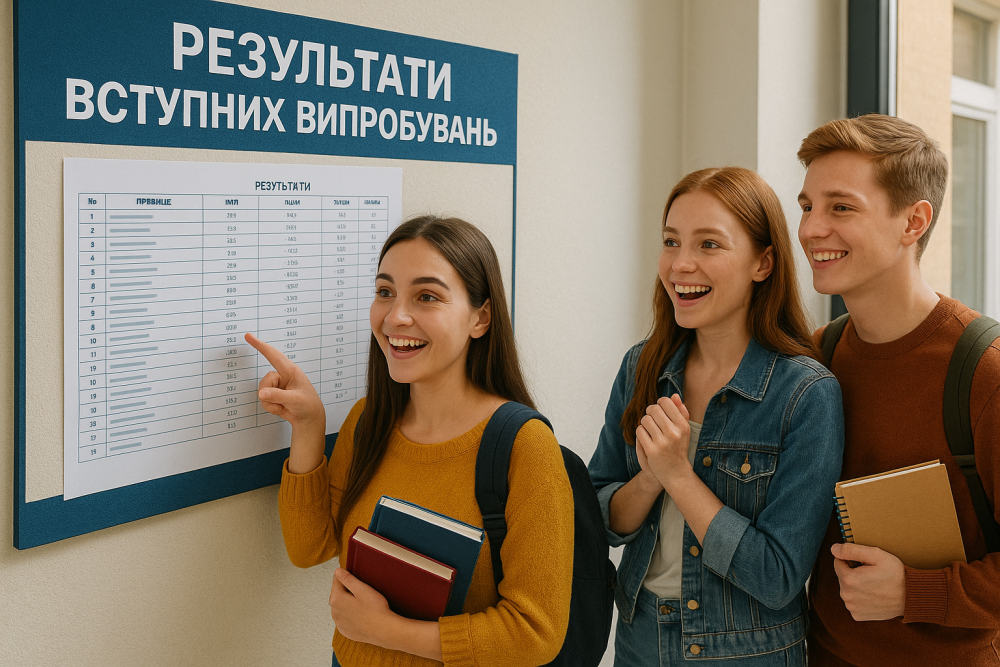 Результати вступних випробувань